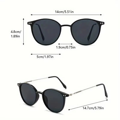 2-Piece Set of Vintage Cat Eye Sunglasses for Women and Men - Stylish Narrow Eyewear